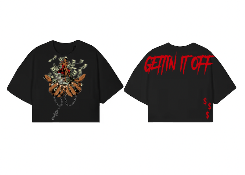 Gettin It Off ‘Graphic tee’ -Oversized/Cropped