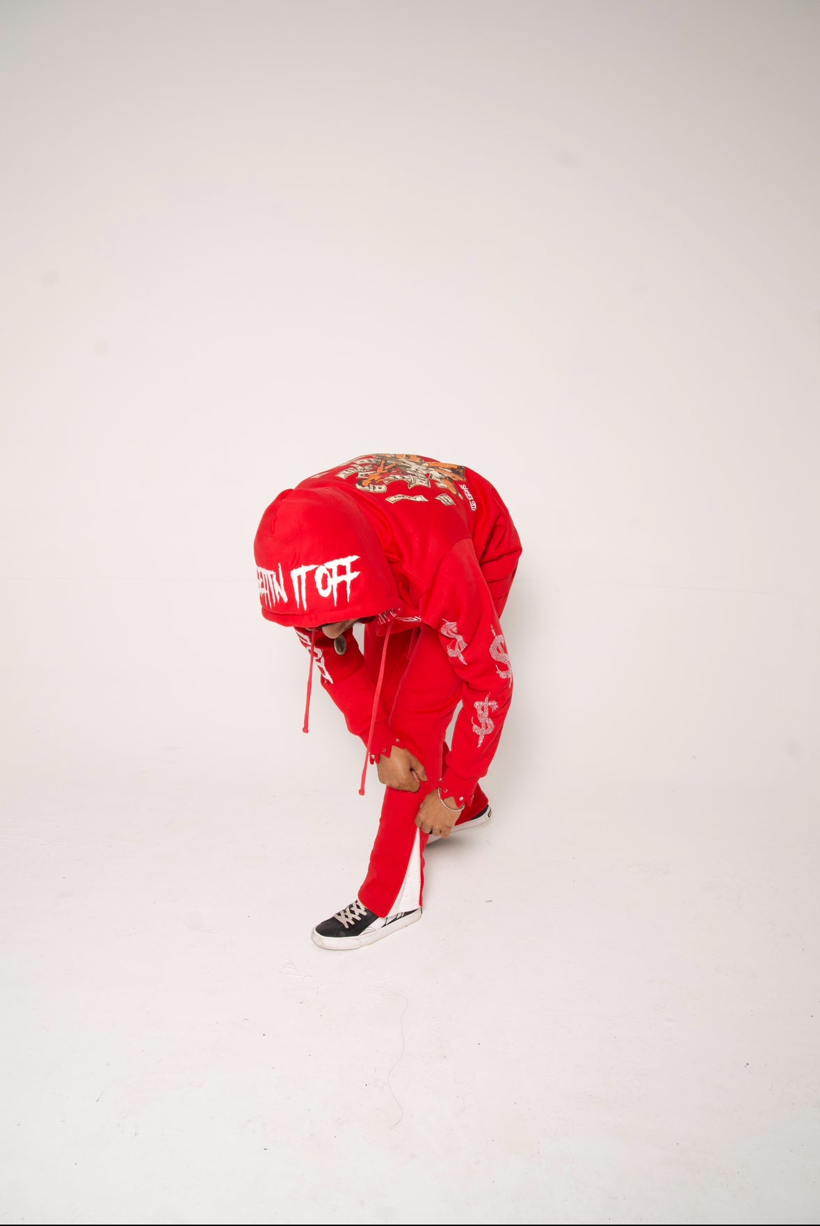 GETTIN IT OFF — Flared Jogger Pants’ (Premium Edition) “Red”