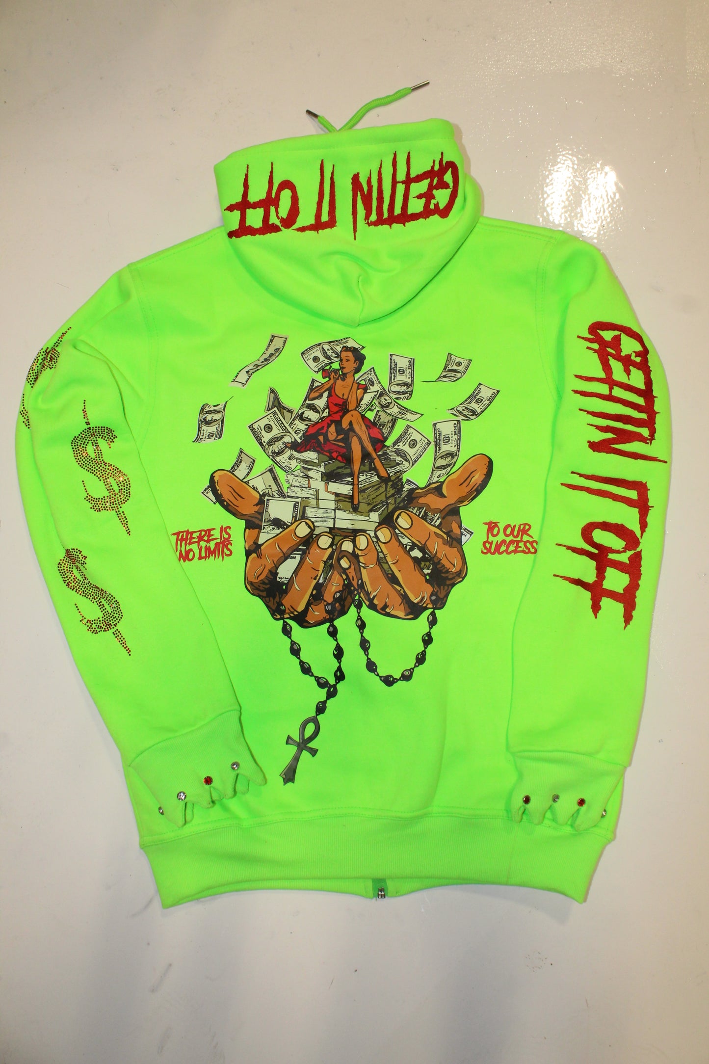 GETTIN IT OFF — Dragon Claw Zip Hoodie (Premium Edition) “Grinch Green”