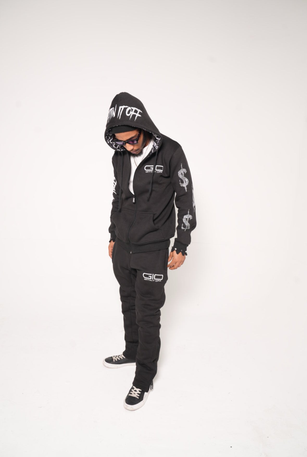 GET OFF CUFF Zip Hoodie ‘Black’