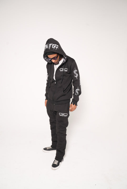 GET OFF CUFF Zip Hoodie ‘Black’