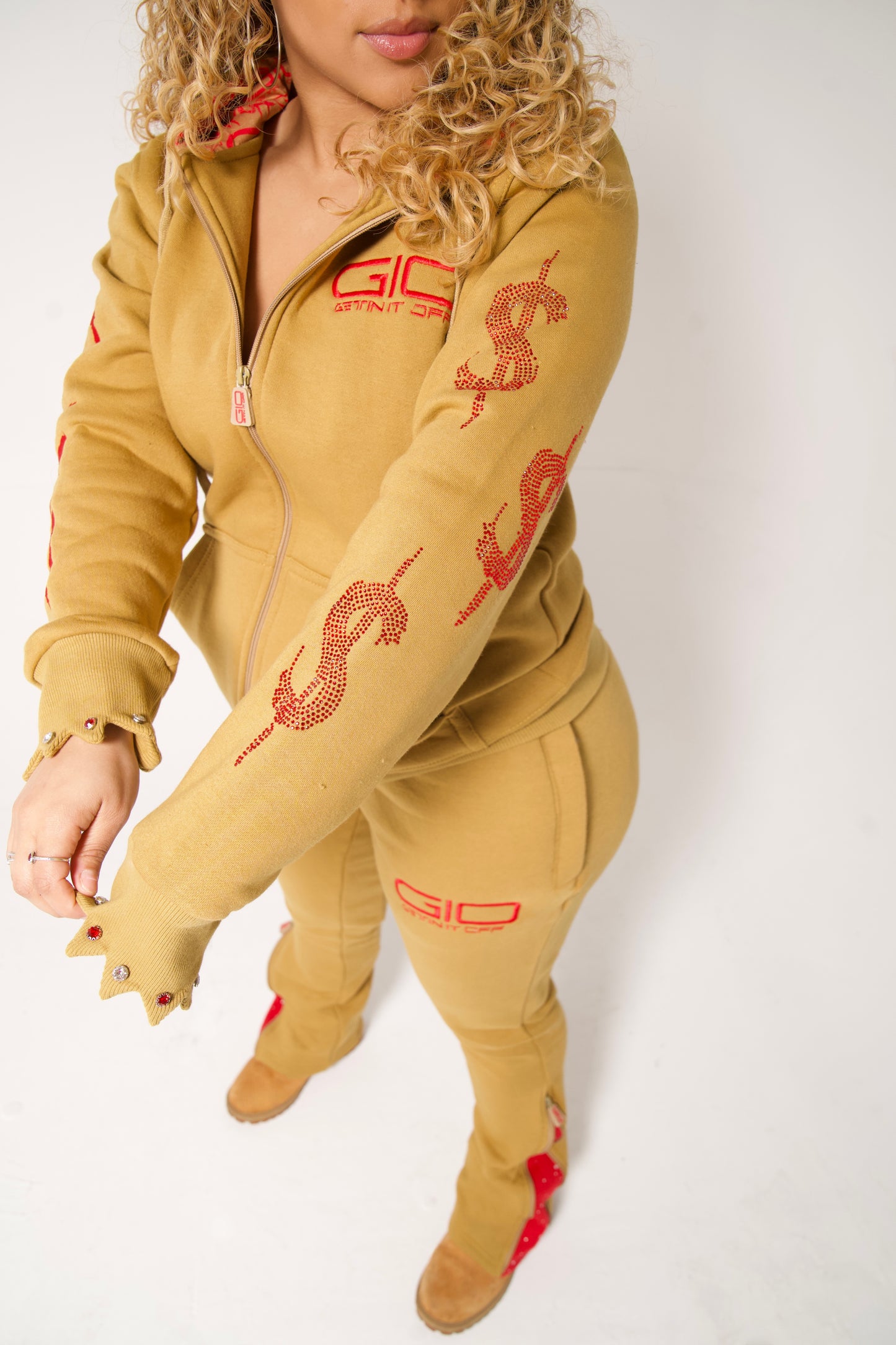 GETTIN OFF — Flared Jogger Pants’ (Premium Edition) “Tan”