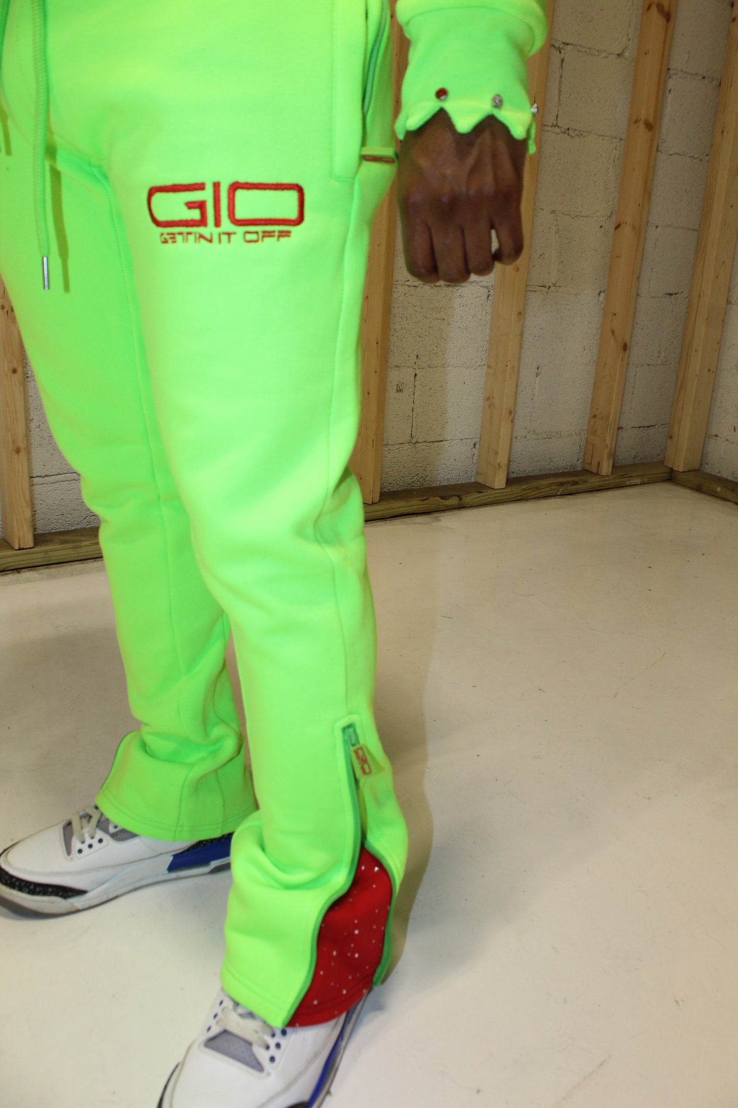 GETTIN IT OFF — Flared Jogger Pants’ (Premium Edition) “Grinch Green”