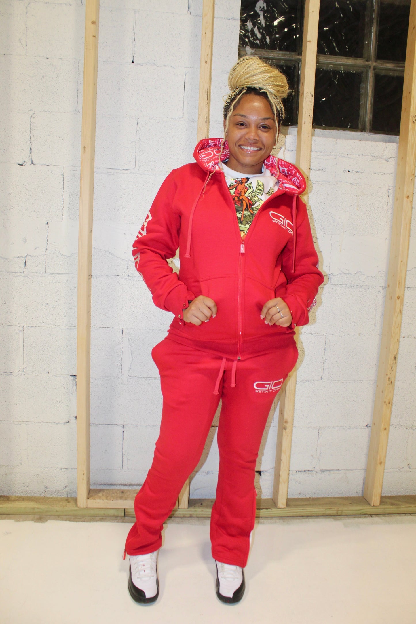 GETTIN IT OFF — Dragon Claw Zip Hoodie (Premium Edition) “Red”