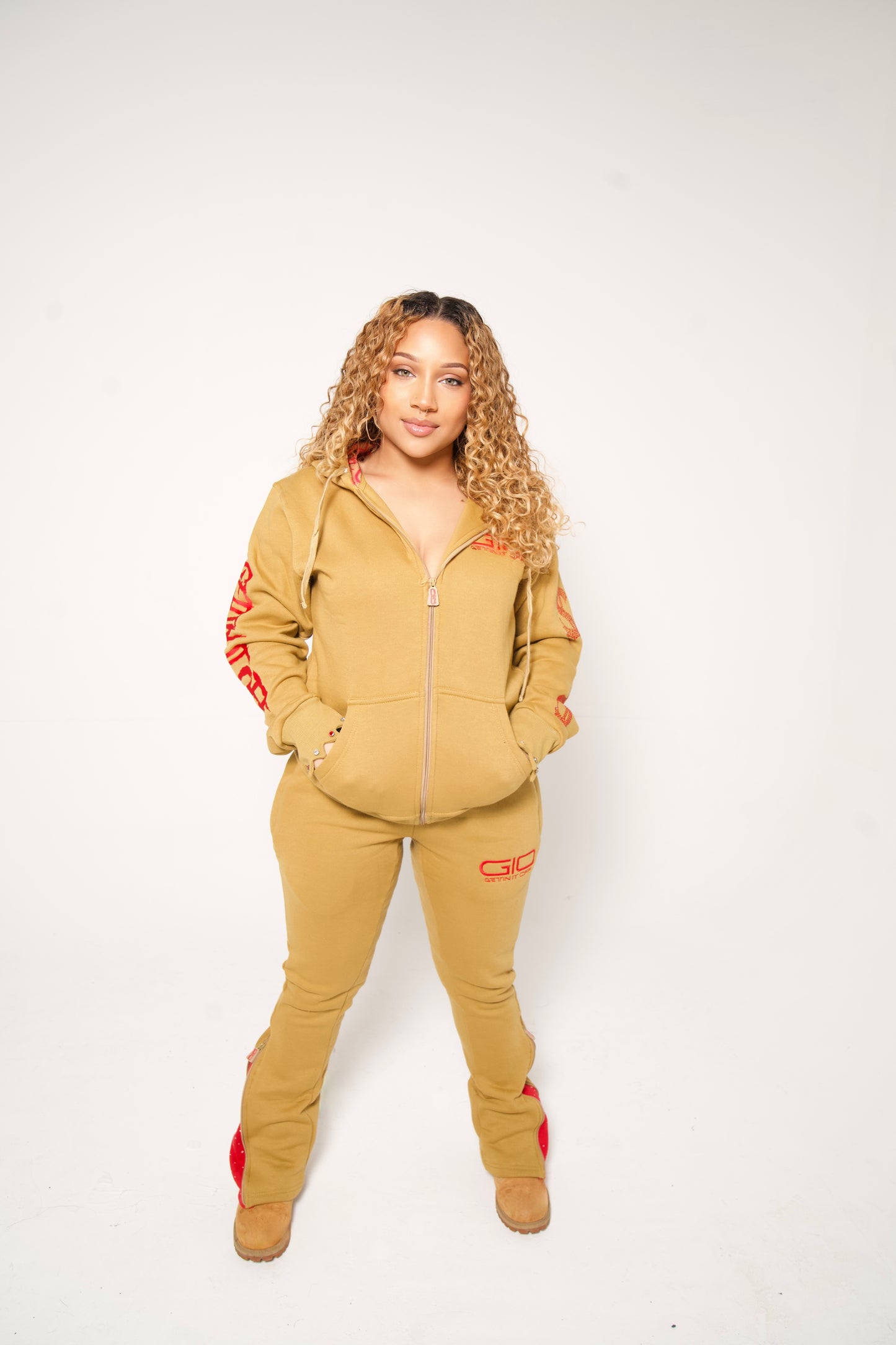 GETTIN OFF — Flared Jogger Pants’ (Premium Edition) “Tan”