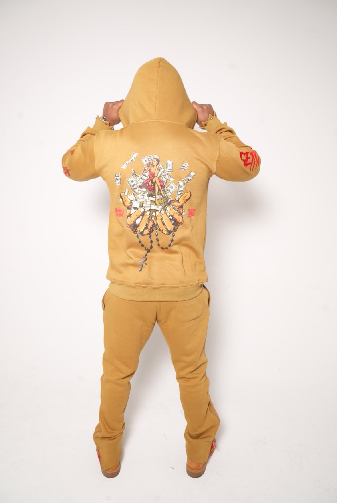 GET OFF CUFF Zip Hoodie ‘Tan’