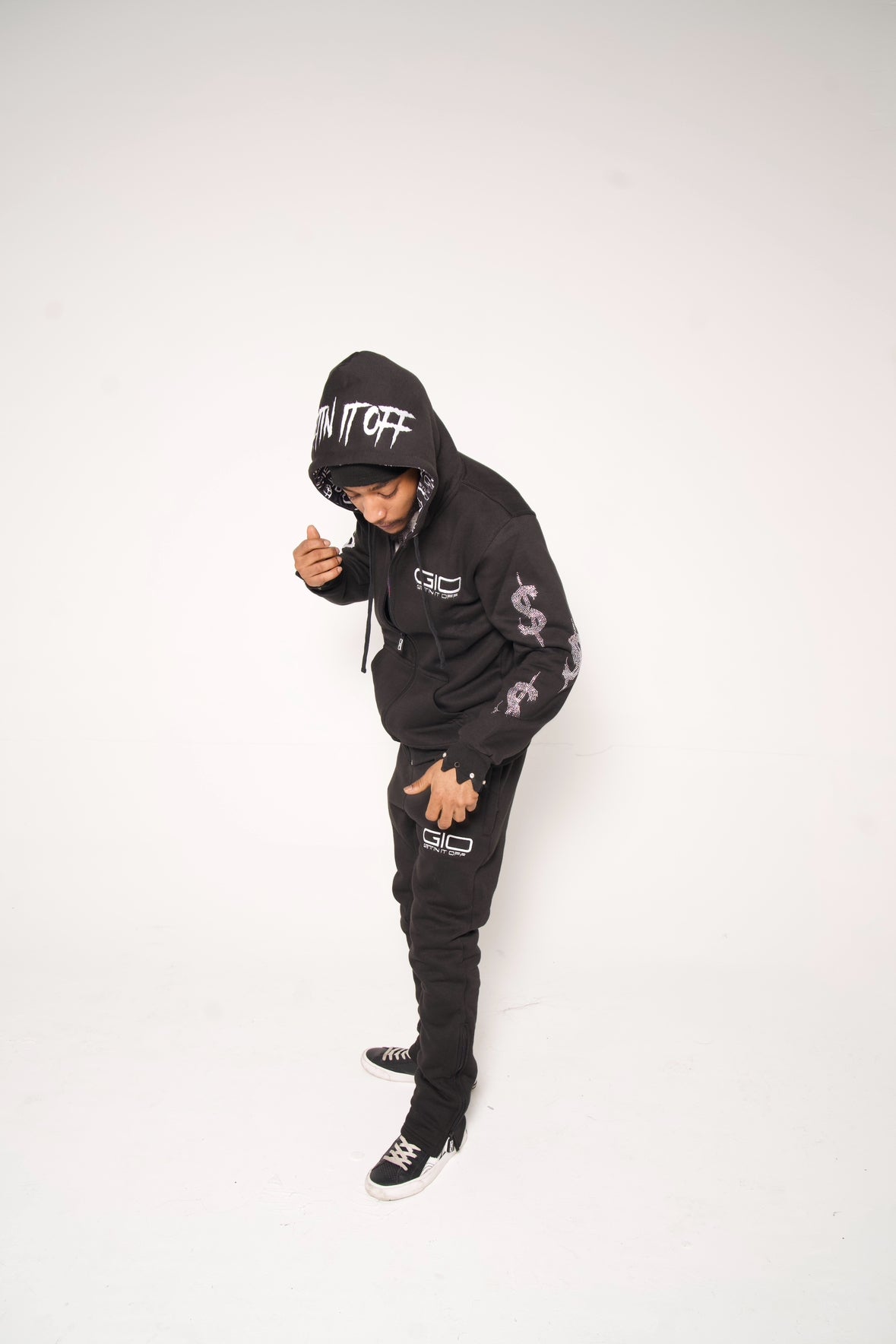 GET OFF CUFF Zip Hoodie ‘Black’