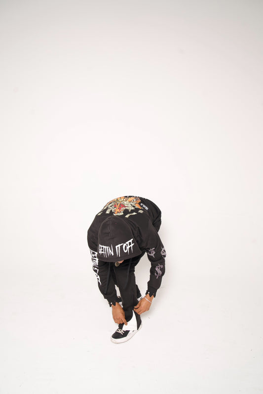 GETTIN IT OFF — Flared Jogger Pants (Premium Edition) “Black”