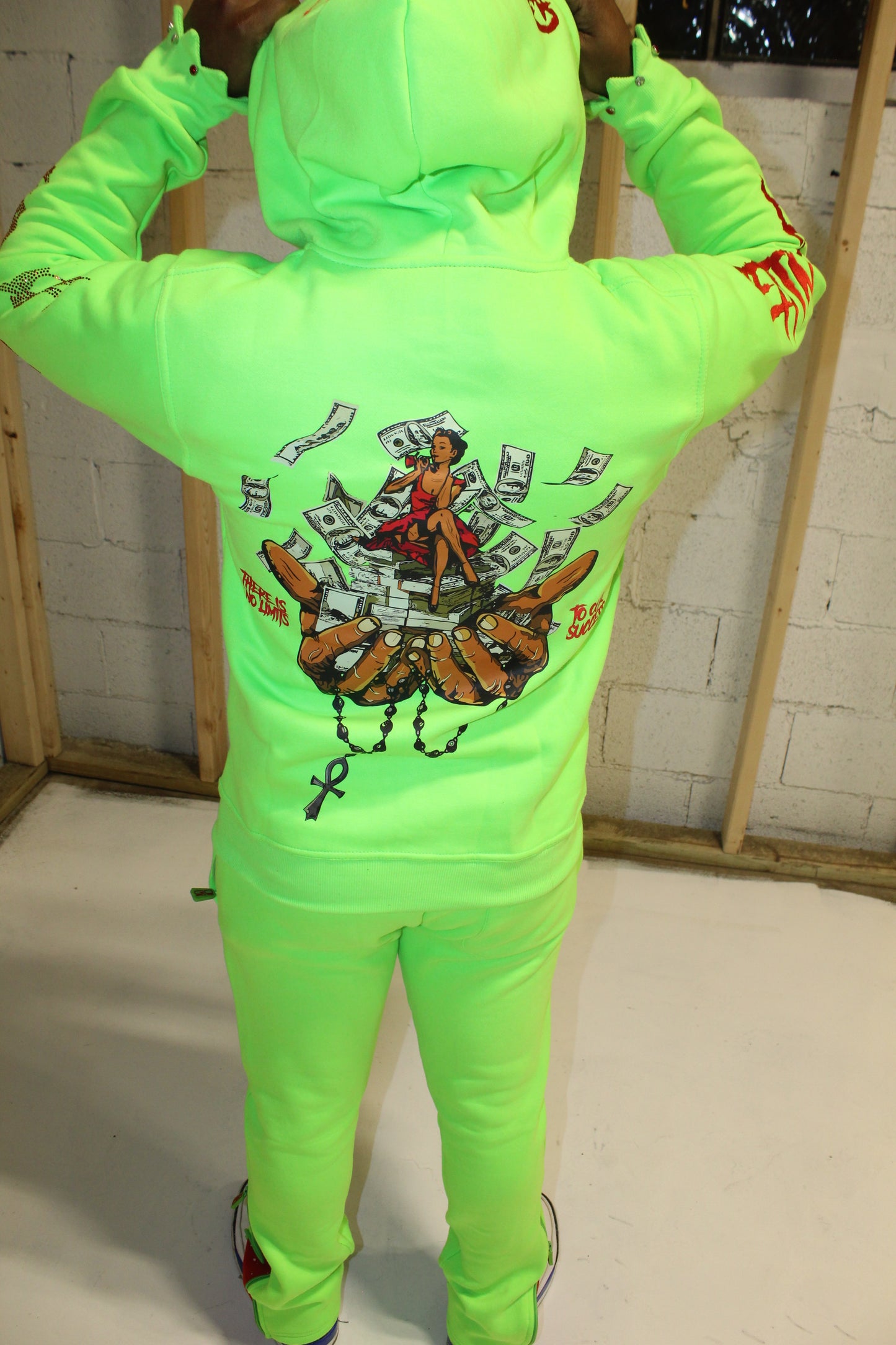 GETTIN IT OFF — Dragon Claw Zip Hoodie (Premium Edition) “Grinch Green”