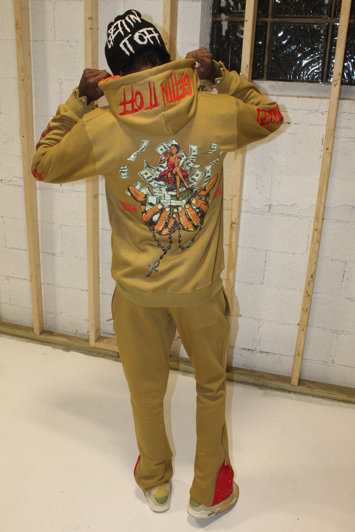 GETTIN IT OFF — Dragon Claw Zip Hoodie (Premium Edition) ‘Tan’