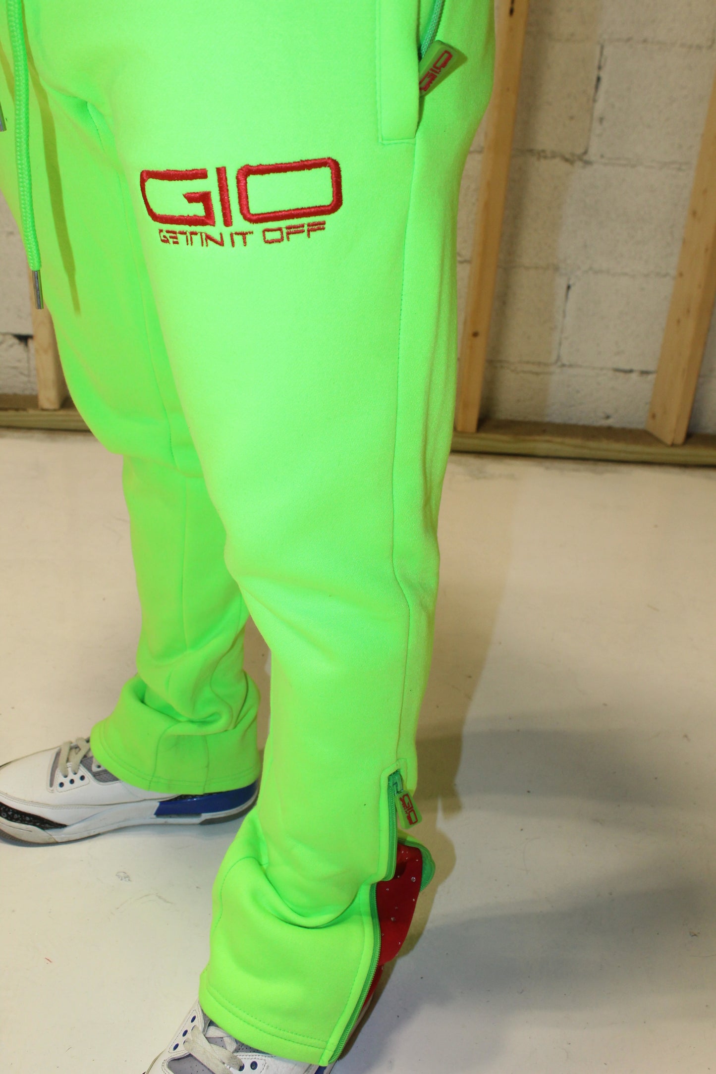 GETTIN IT OFF — Flared Jogger Pants’ (Premium Edition) “Grinch Green”