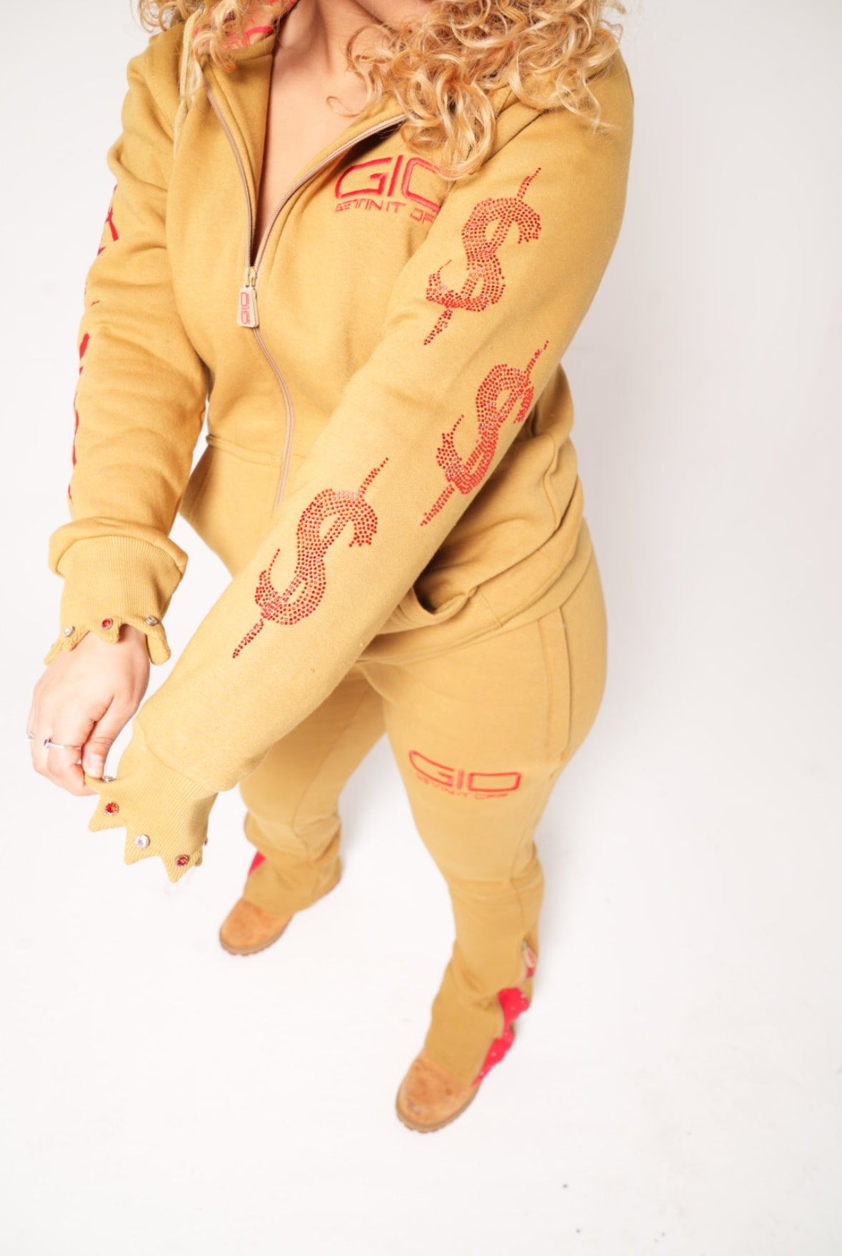 GET OFF CUFF Zip Hoodie ‘Tan’