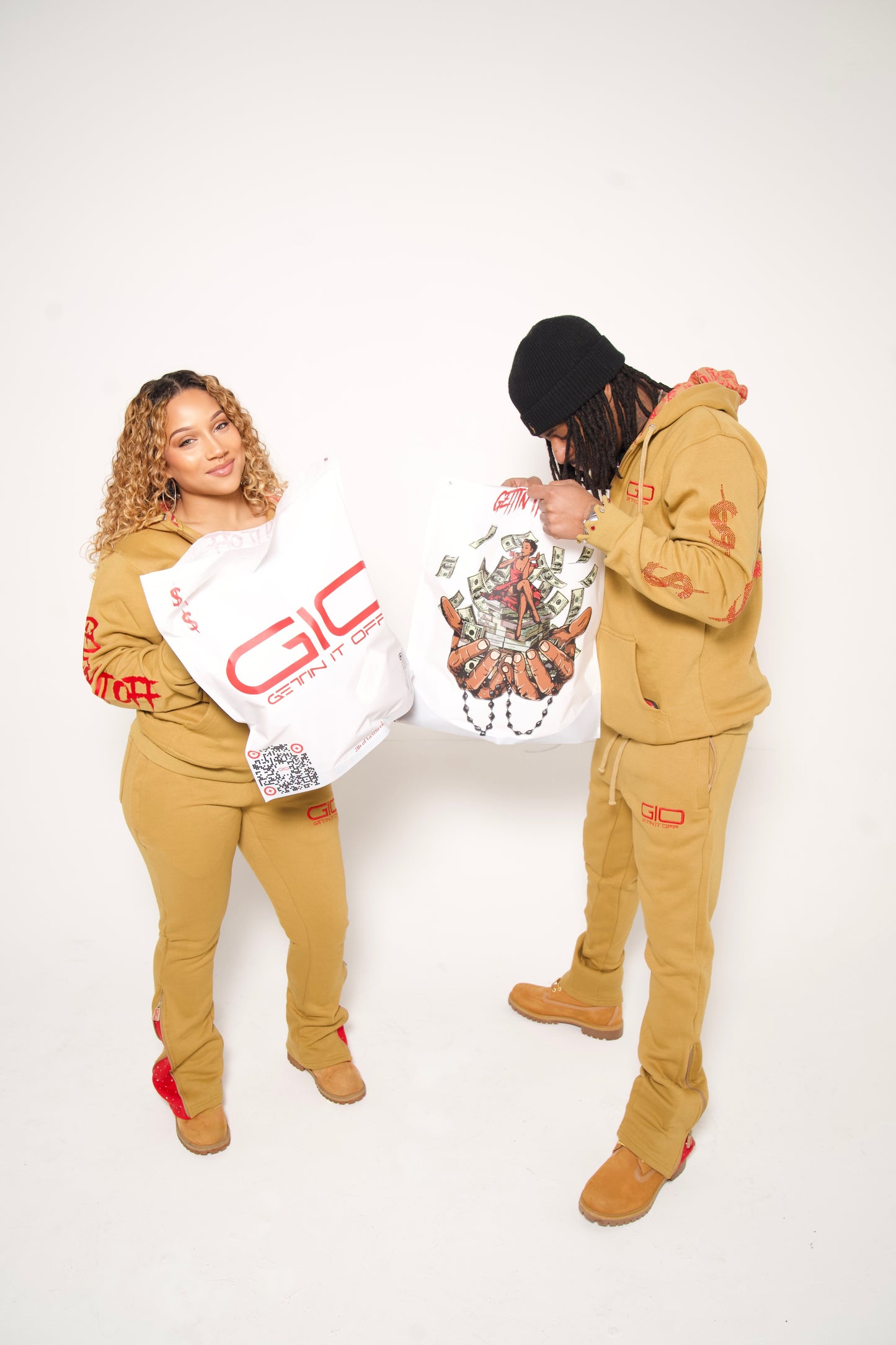 GET OFF CUFF Zip Hoodie ‘Tan’